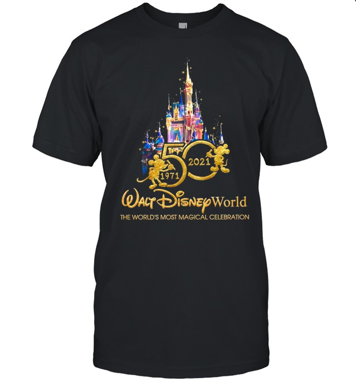 50 1971 2021 walt disney world the world’s most magical celebration shirt Classic Men's T-shirt