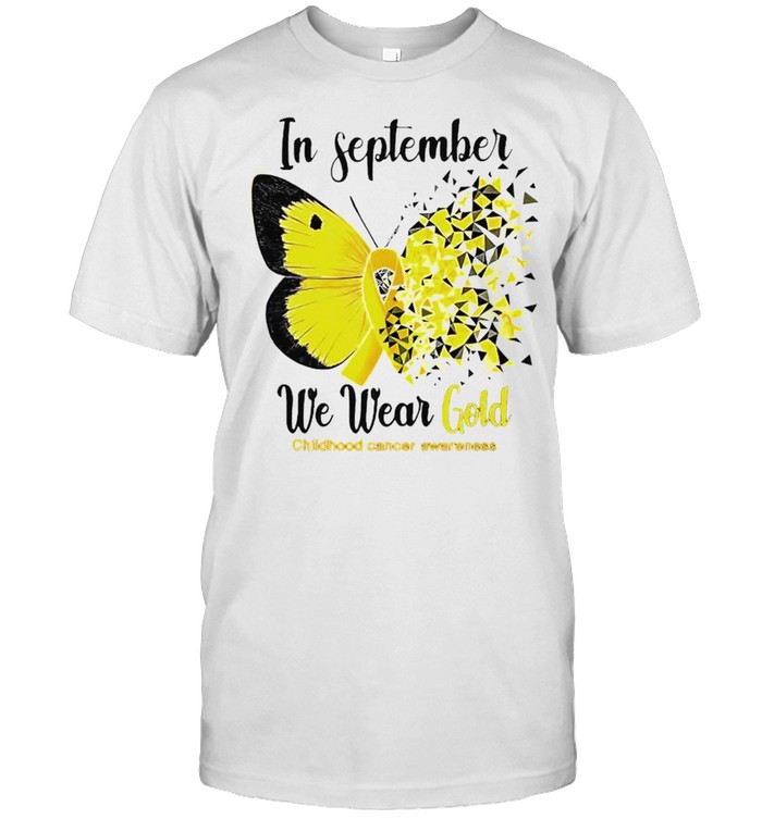 Childhood cancer awareness in September we wear gold shirt Classic Men's T-shirt
