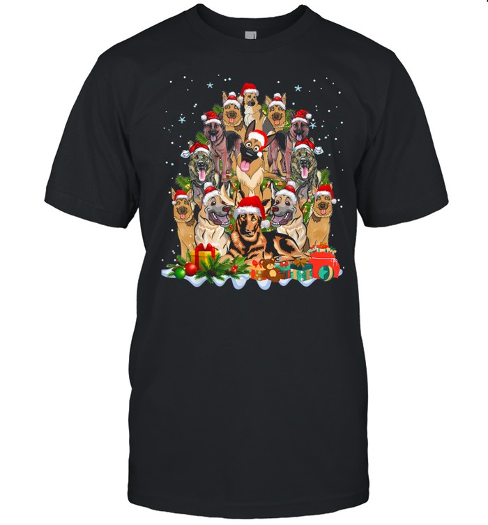German Shepherd Dog Christmas Tree Cute Xmas shirt Classic Men's T-shirt