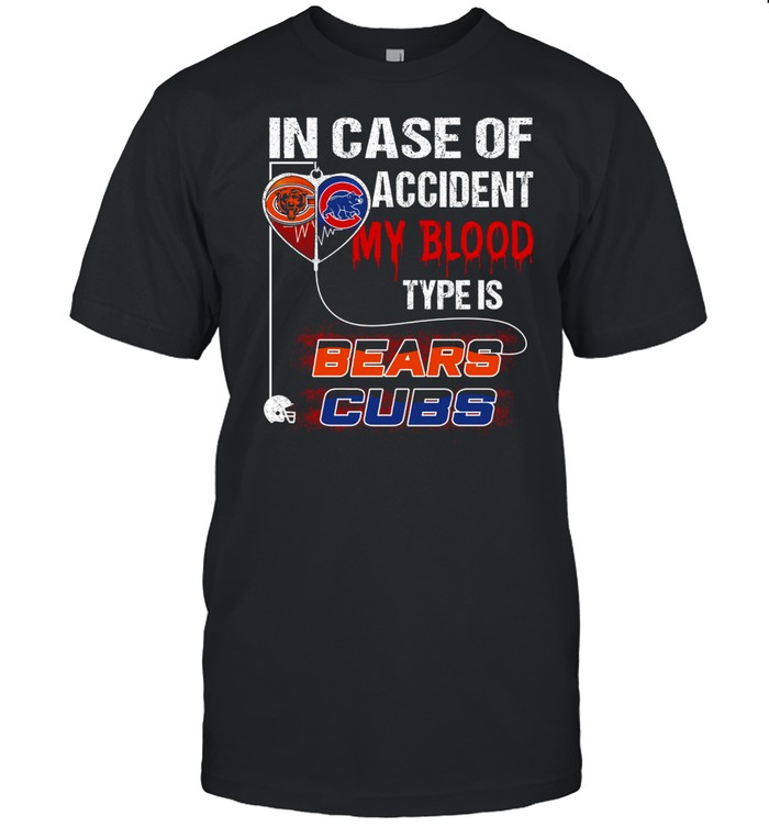 In case of accident my blood type is bears cubs shirt Classic Men's T-shirt