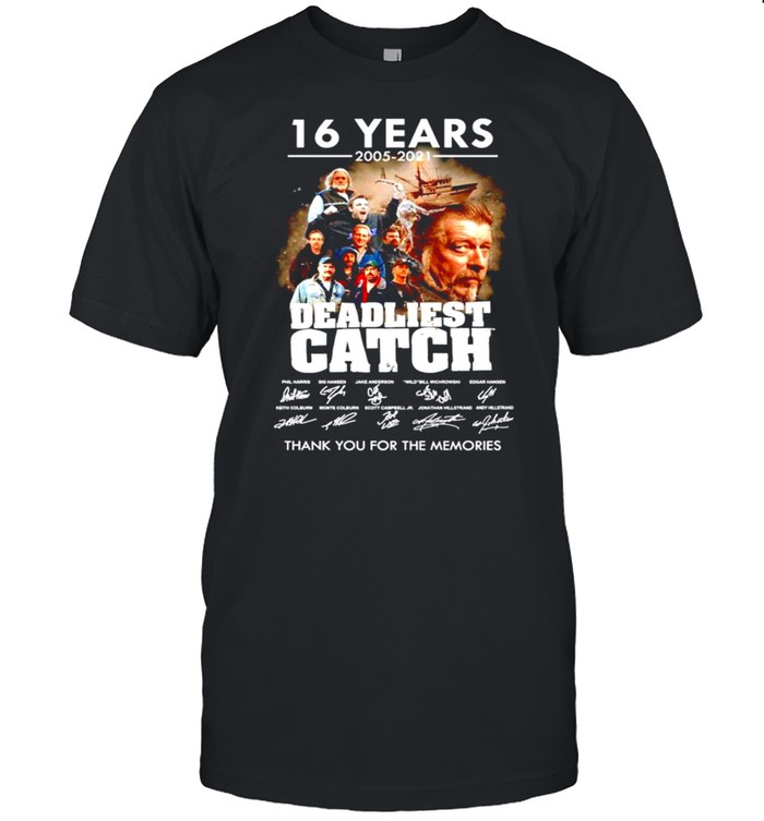 16 years 2005-2021 Deadliest Catch signatures t-shirt Classic Men's T-shirt