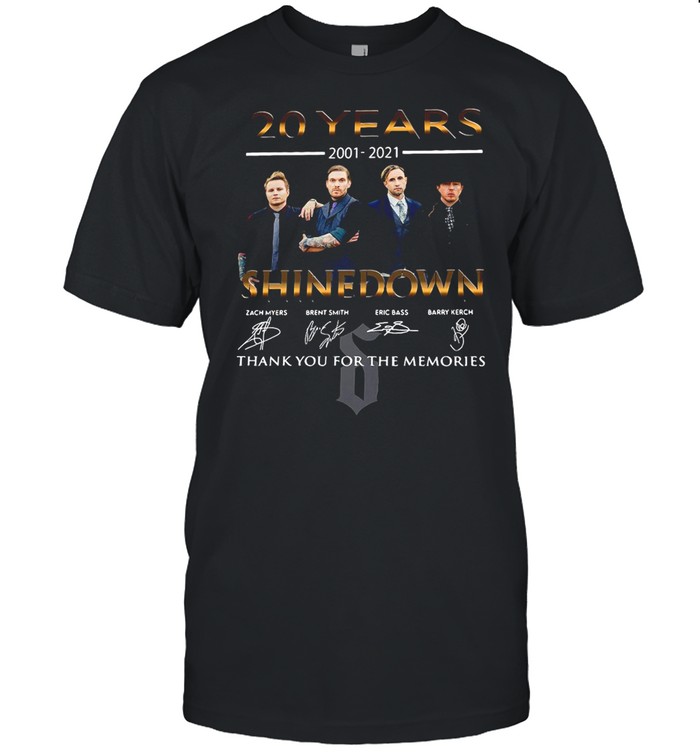 20 Years 2001 2021 Shinedown Signature Thank You For The Memories T-shirt Classic Men's T-shirt