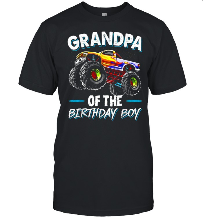 Grandpa Of The Birthday Boy Monster Truck Birthday shirt Classic Men's T-shirt