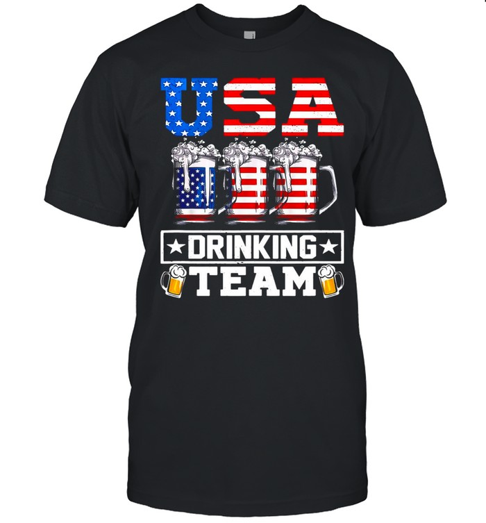 USA Drinking Team Drinking Beer T-shirt Classic Men's T-shirt