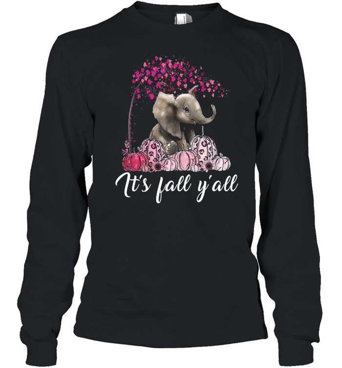 Elephant It’s Fall Y’all Halloween  Long Sleeved T-shirt