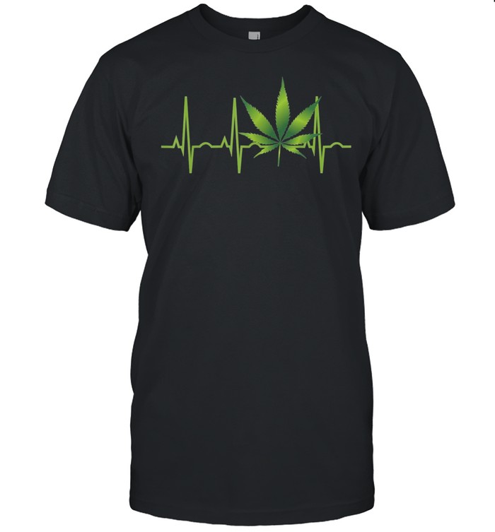 Weed & Marijuana Leaf Heartbeat shirt