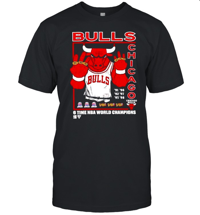 Bulls Chicago 6 Time NBA World Champions  Classic Men's T-shirt