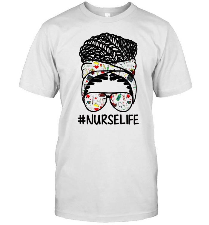 Messy Bun African Nurse Life Juneteenth Afro shirt Classic Men's T-shirt