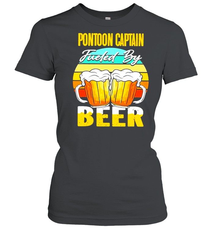 boating pontoon captain guided by beer vintage shirt Classic Women's T-shirt