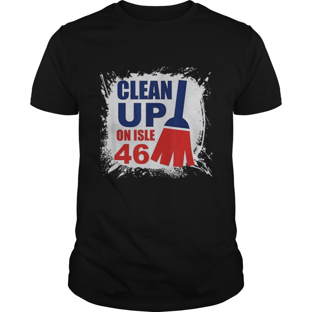 Anti-Biden Clean Up On Aisle 46 Impeach Joe Biden  Classic Men's T-shirt