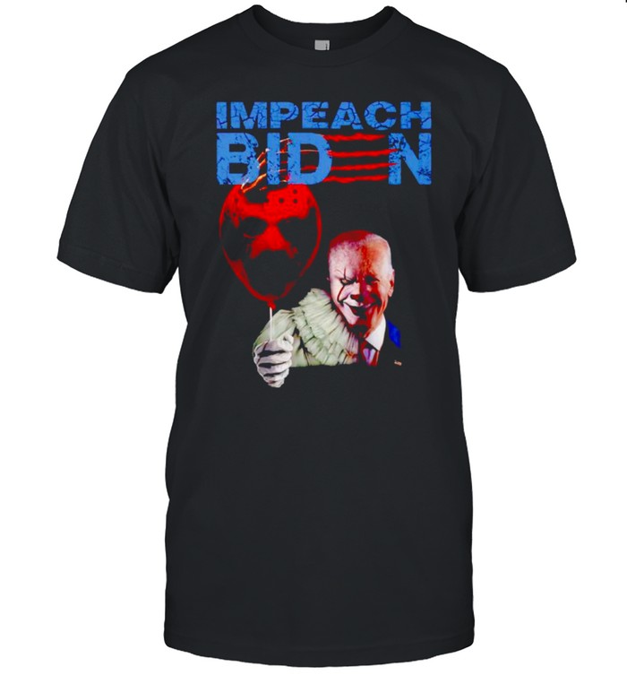 Pennywise Impeach Biden Jason Voorhees balloon shirt