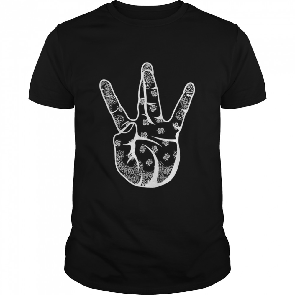 Westside Bandana Hand Sign Gangsta Rap shirt Classic Men's T-shirt