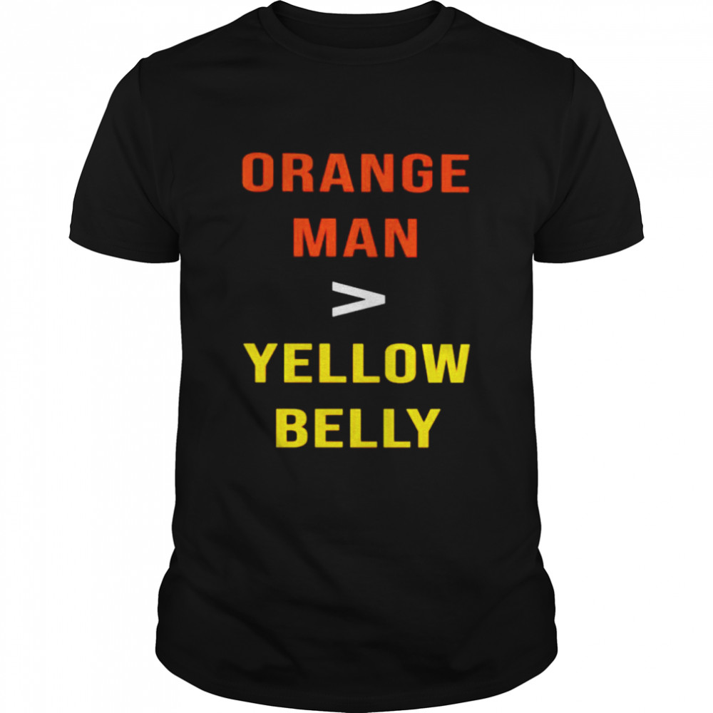 Orange man yellow belly shirt Classic Men's T-shirt