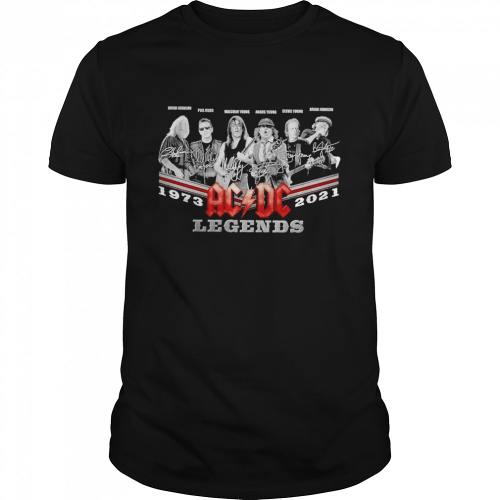 1973-2021 ACDC Legends Members Signatures  Classic Men's T-shirt