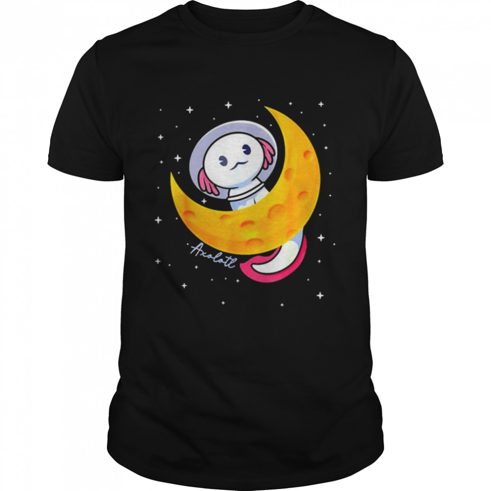 Kawaii Axolotl Japan pastel goth space moon shirt