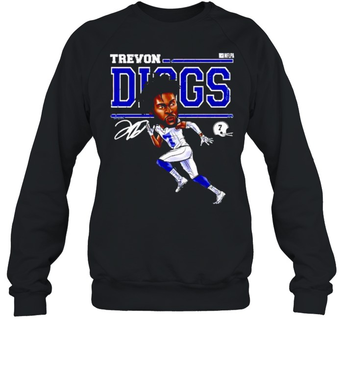 Trevon Diggs Dallas Cowboys Youth by Name & Number Logo T-Shirt - Ash