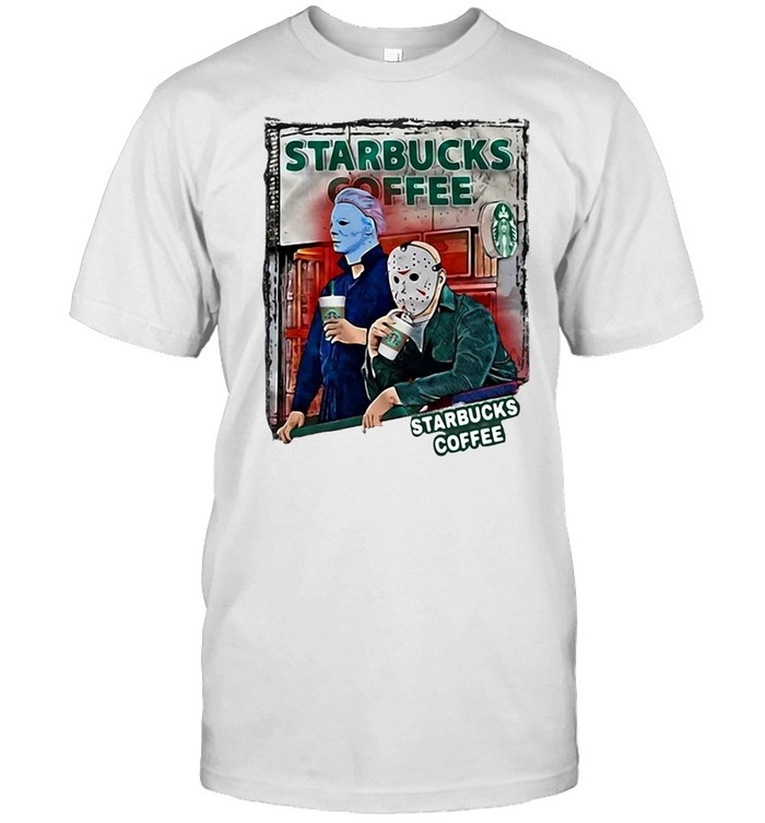 Michael Myers And Jason Voorhees Starbucks Coffee T-shirt