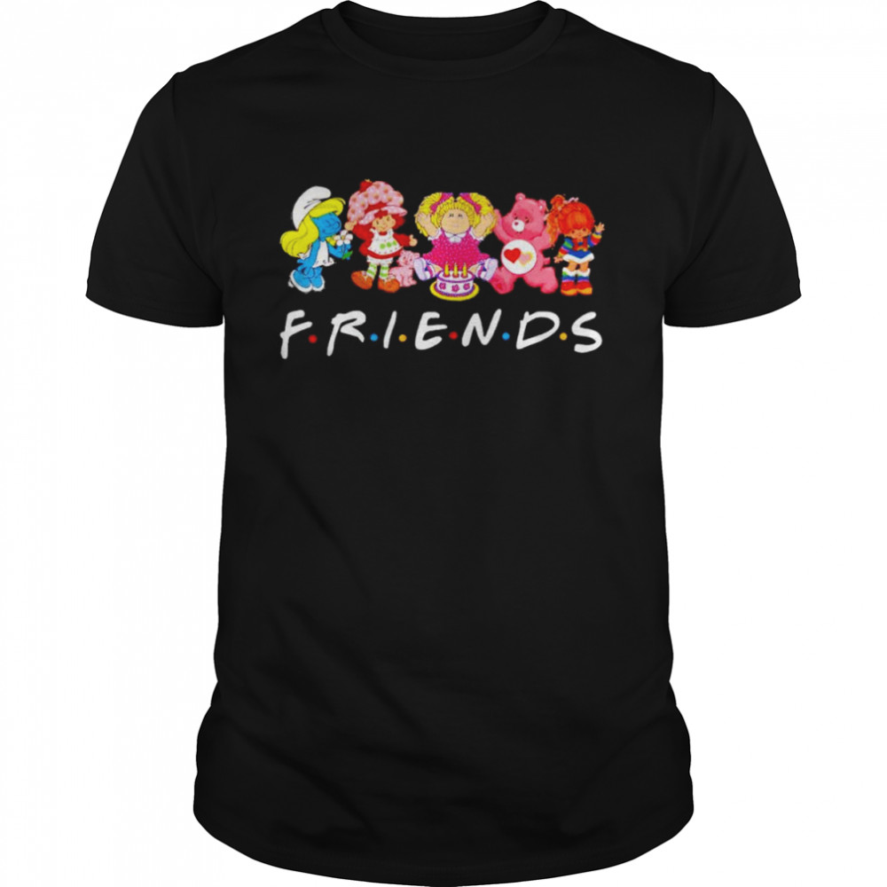 Friends Smurfette Strawberry Shortcake Love-a-Lot Bear Rainbow Brite shirt