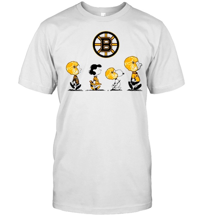 Boston Bruins The Peanut Character Charlie Brown And Snoopy Walking shirt Classic Men's T-shirt