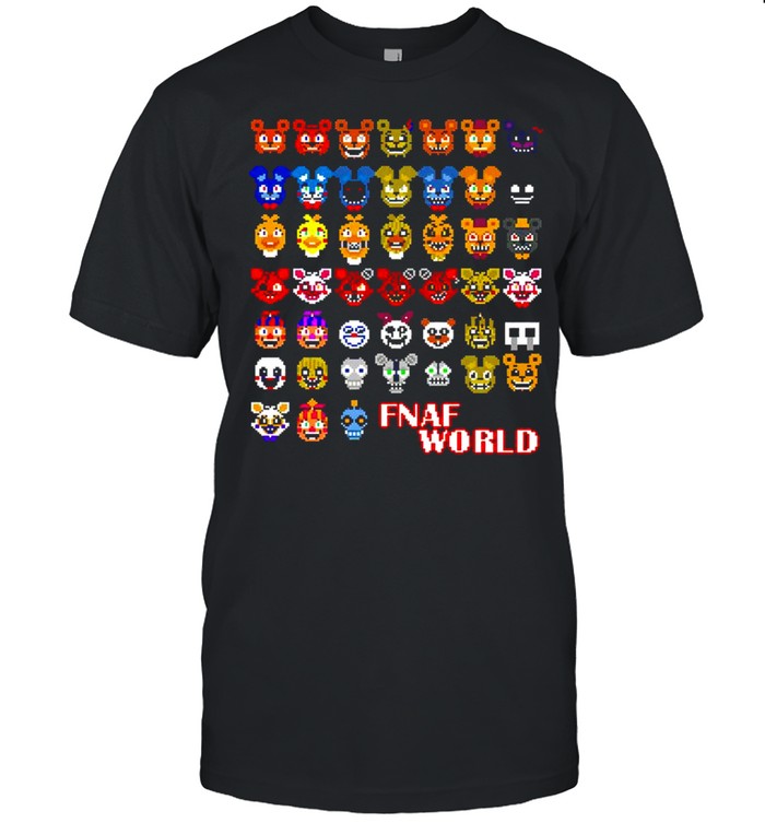 FNAF World characters shirt