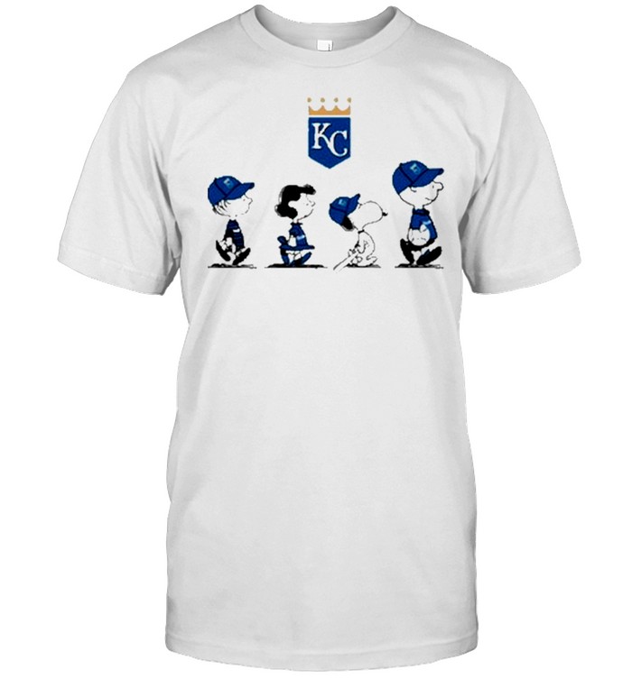 Kansas City Royals The Peanut Character Charlie Brown And Snoopy Walking shirt Classic Men's T-shirt