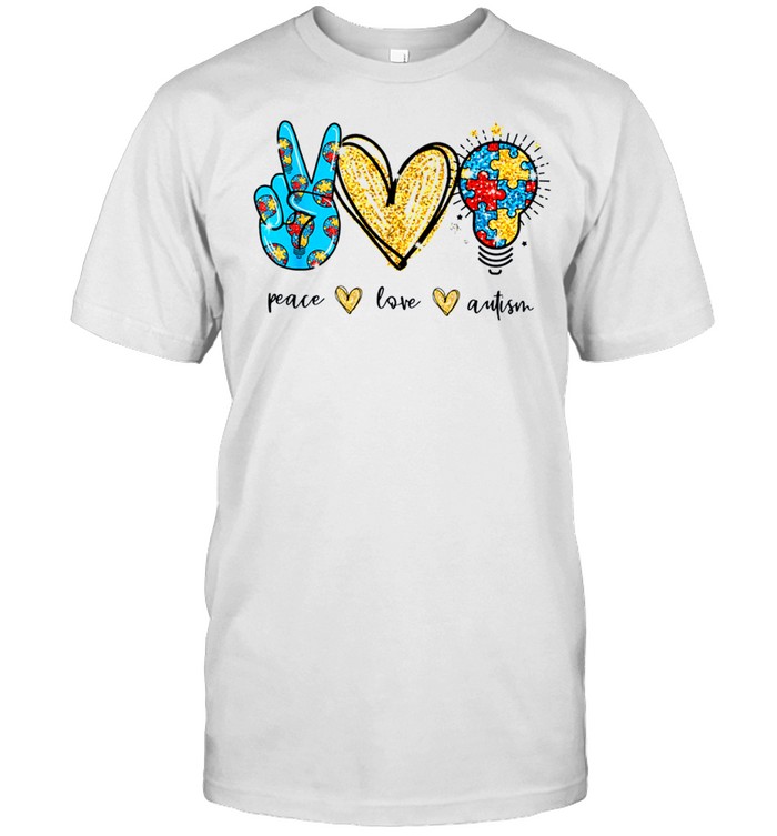 Peace love autism color shirt