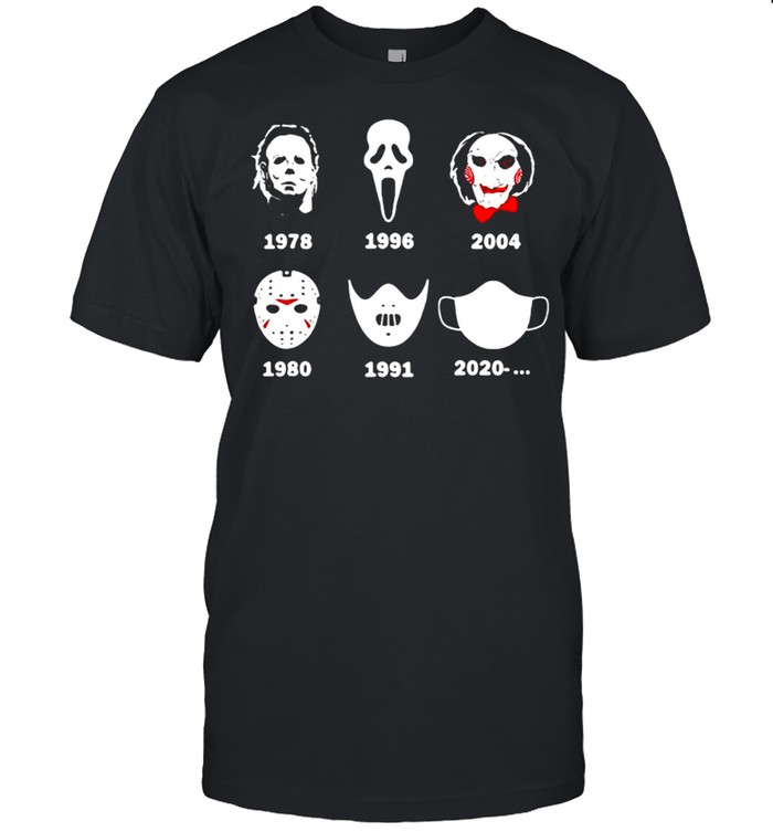 A History Of Horror Masks Halloween Horror Characters T-shirt Classic Men's T-shirt