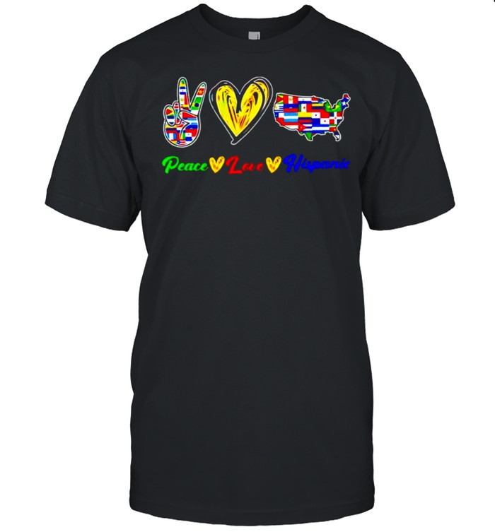 Peace love hispanic shirt Classic Men's T-shirt