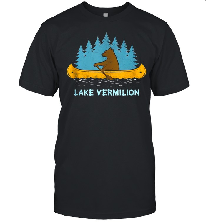 Oneida Lake lake Bear Canoe outdoor hiking camping retro shirt Classic Men's T-shirt