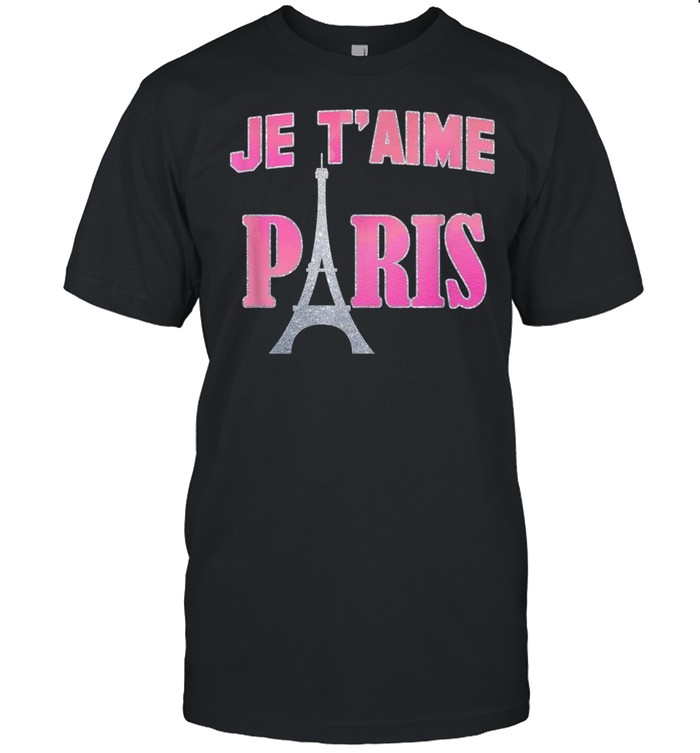Trendy Je T’Aime Paris Eiffel Tower Gradient shirt