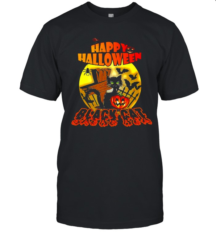 Black Cat Happy Halloween 2021  Classic Men's T-shirt