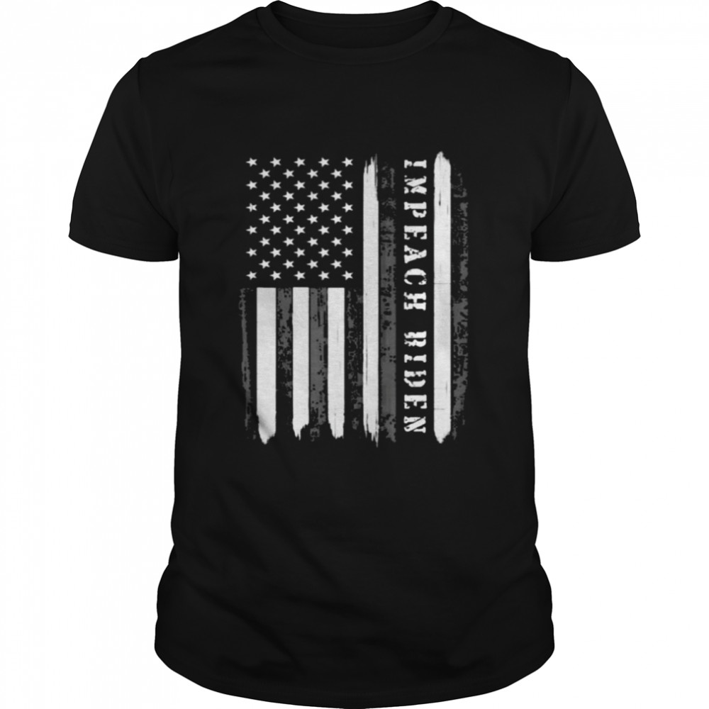 Impeach Biden American flag shirt