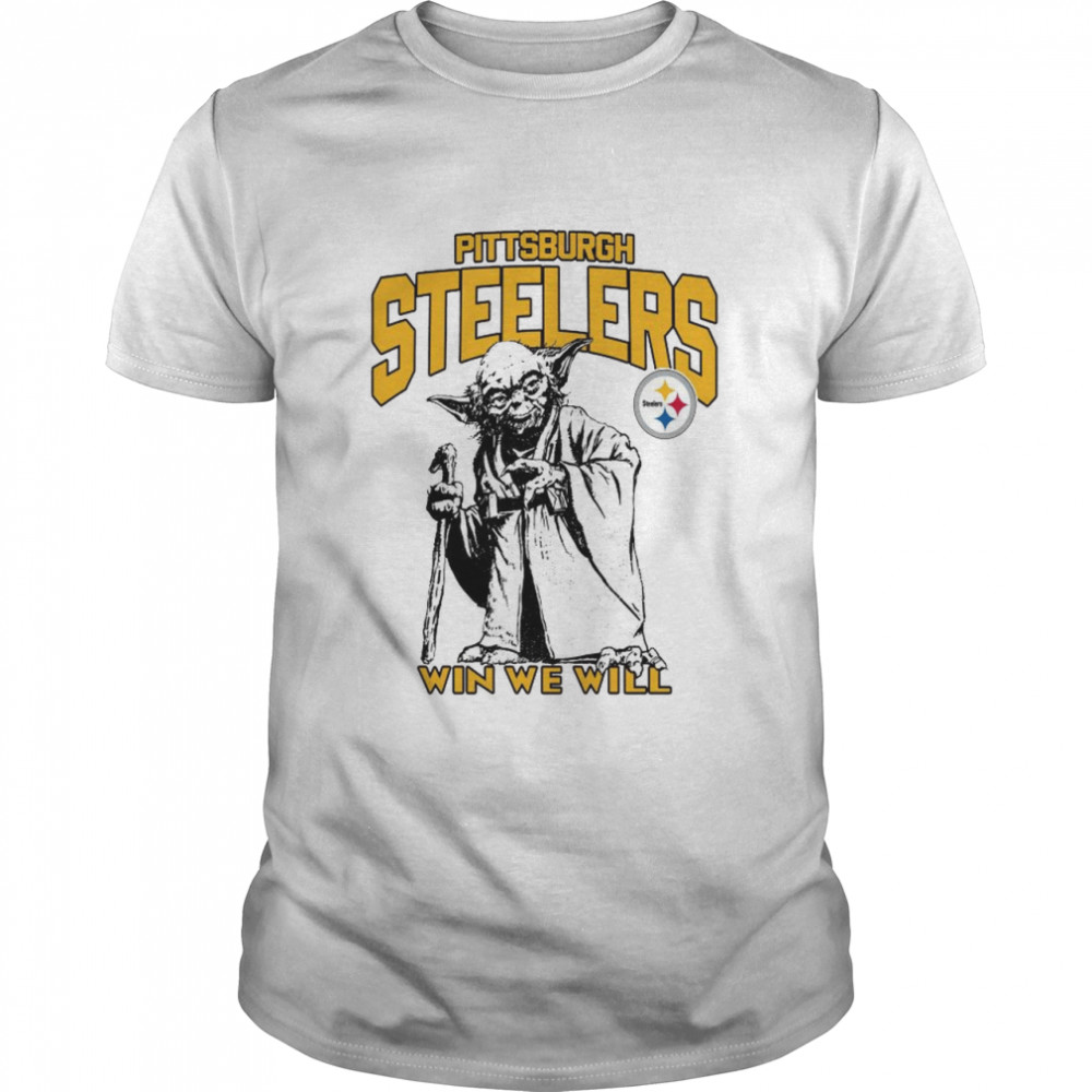 Pittsburgh Steelers Star Wars Yoda Win We Will T- shirt Classic Men's T-shirt