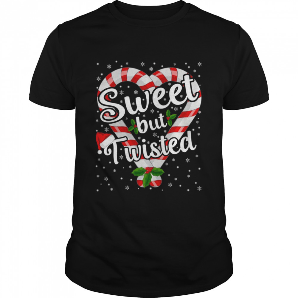 Sweet But Twisted Candy Cane Snowflakes Christmas Pajamas shirt Classic Men's T-shirt