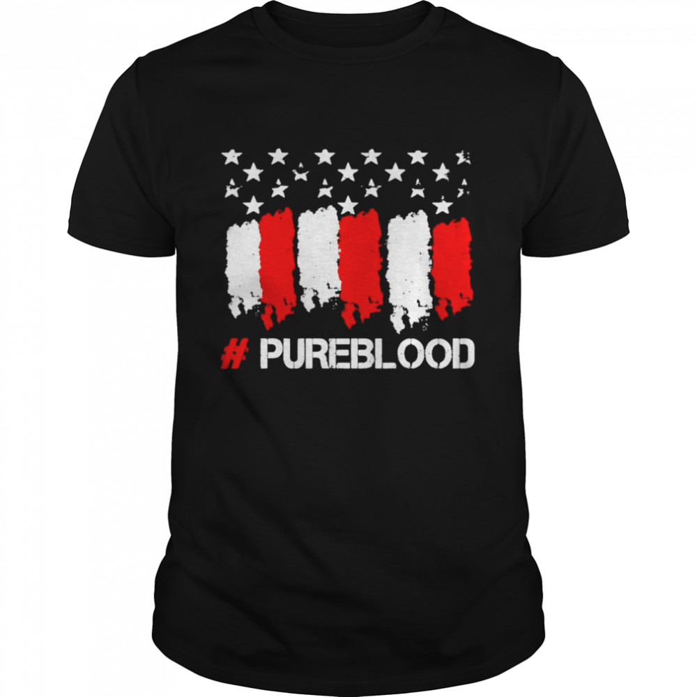 American flag pure blood shirt Classic Men's T-shirt