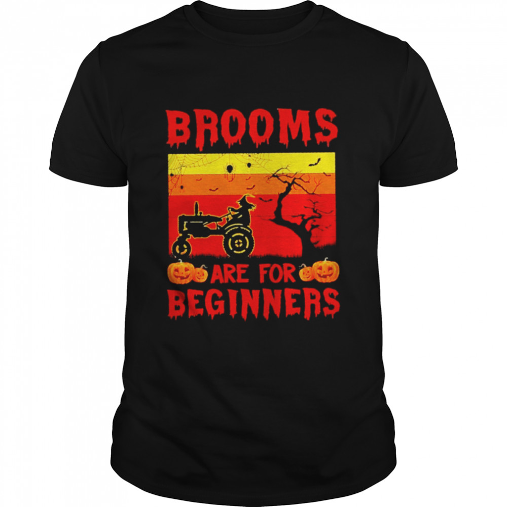Brooms are for beginners Halloween vintage shirt