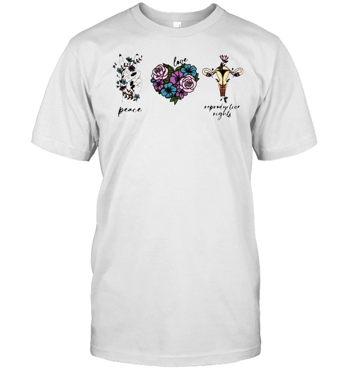 Uterus peace love reproductive rights shirt Classic Men's T-shirt
