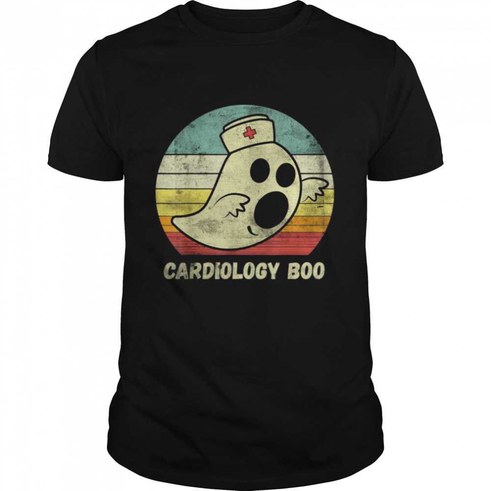 Halloween Ghost Cardiology Boo Nurse Nursing Medical shirt