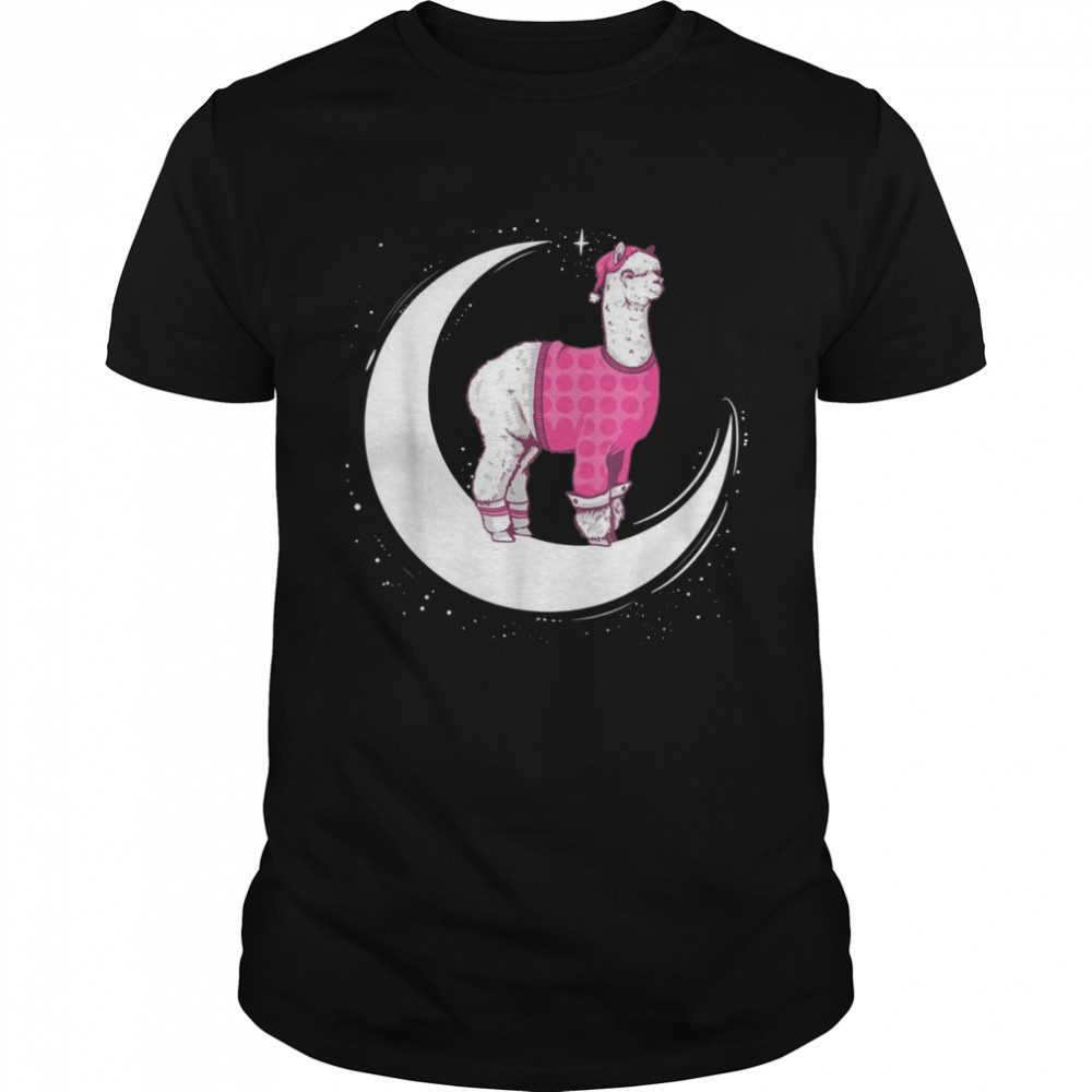 Llama Pajama Kawaii Moon Space Pastel Goth Girl Shirt