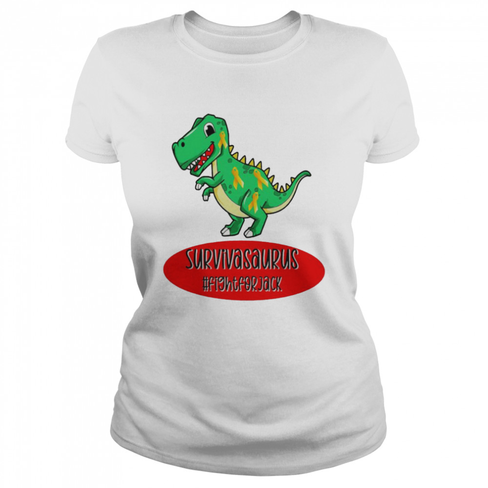 Survivasaurus T-rex cancer fight for Jack shirt Classic Women's T-shirt