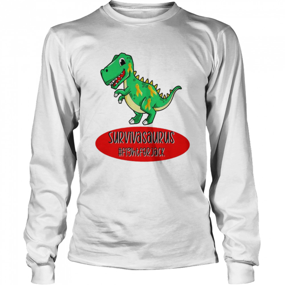 Survivasaurus T-rex cancer fight for Jack shirt Long Sleeved T-shirt