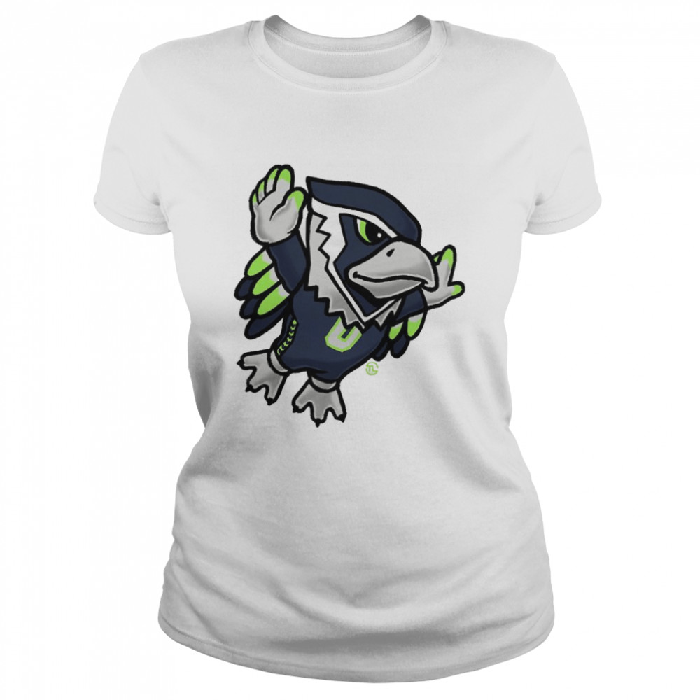 Seattle Seahawks mascot chibi shirt Classic Women's T-shirt