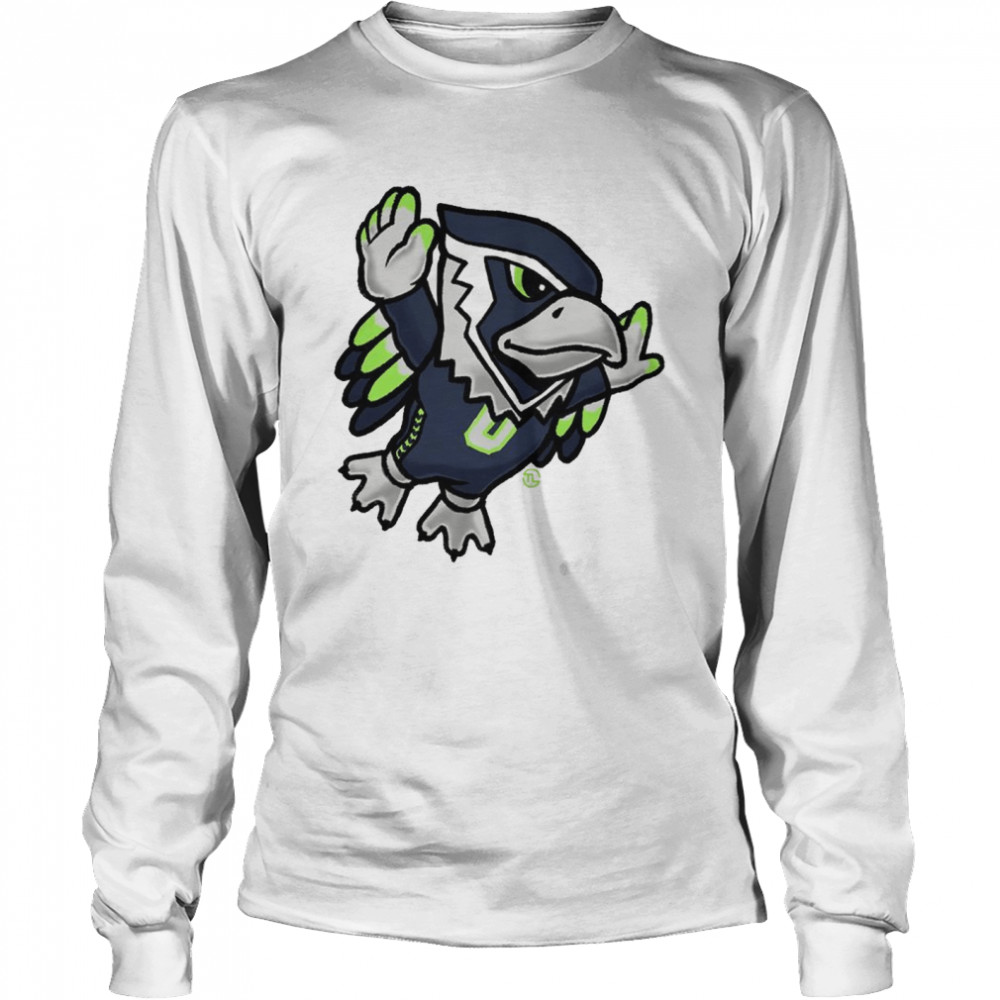 Seattle Seahawks mascot chibi shirt Long Sleeved T-shirt