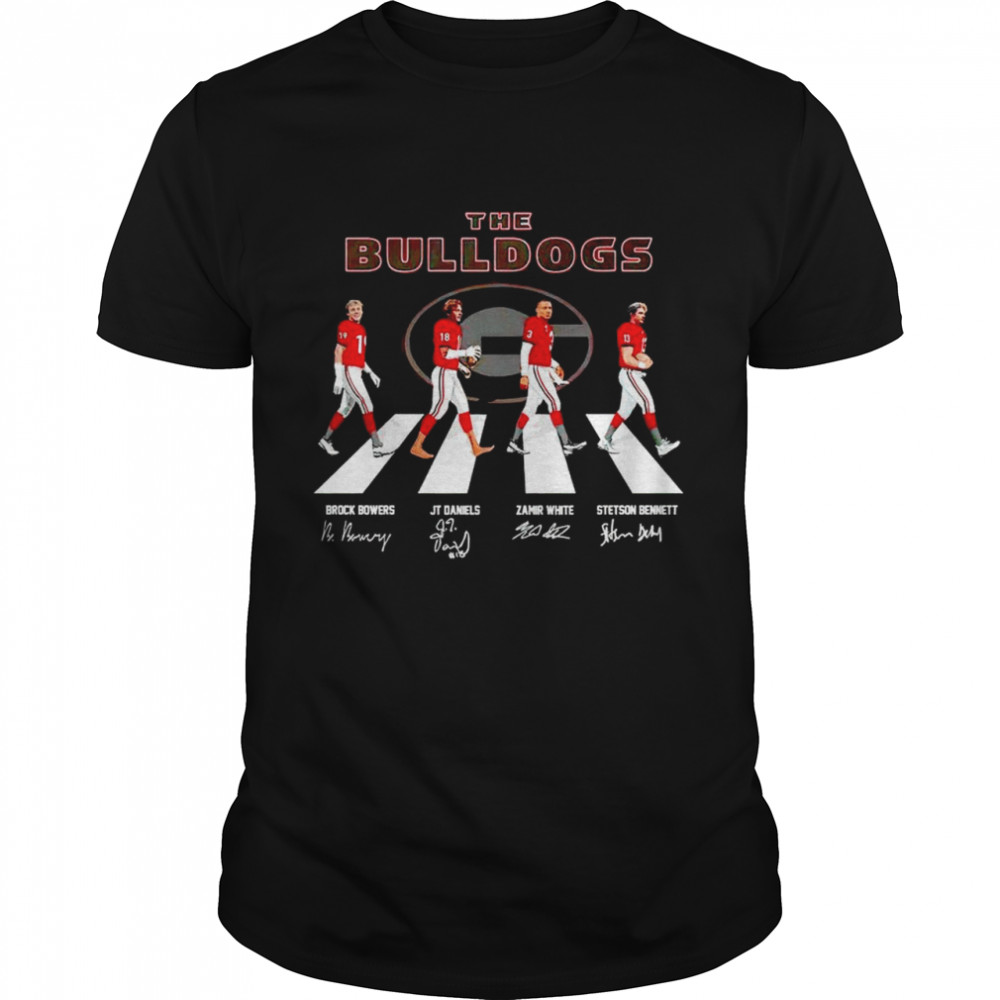 The Bulldogs Brock Bowers Jt Daniels Zamir White Stetson Bennett signatures Abbey Road shirt Classic Men's T-shirt