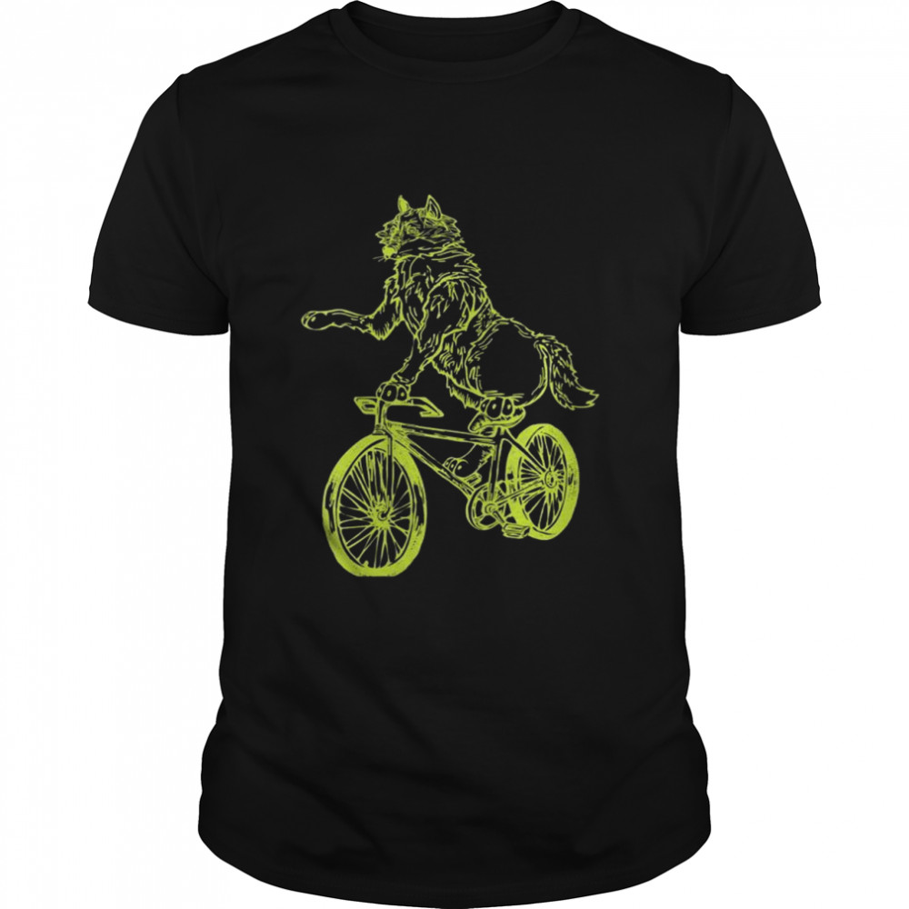 SEEMBO Wolf Cycling Bicycle Cyclist Biker Biking Riding Bike  Classic Men's T-shirt