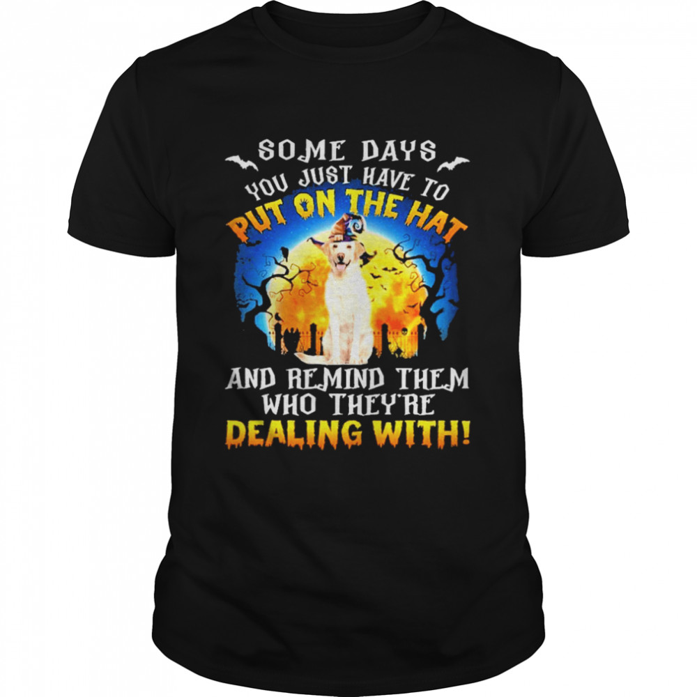 YELLOW Labrador Remind Them Who Theyre Dealing With Halloween shirt Classic Men's T-shirt