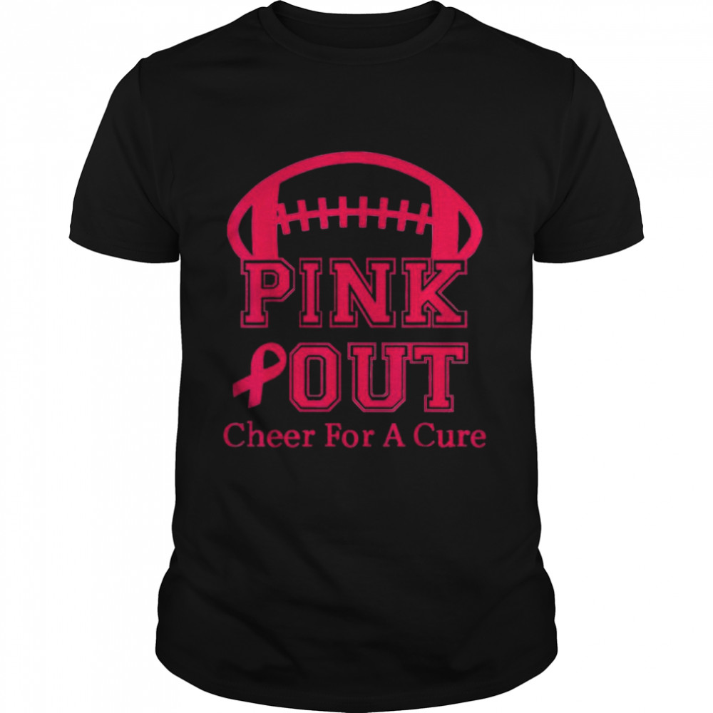 Breast cancer awareness cheer for the cure pink out shirt