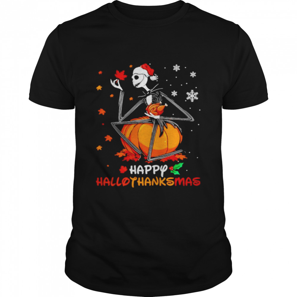 Jack Skellington Happy halloweenthanksmas Thanksgiving T-shirt Classic Men's T-shirt