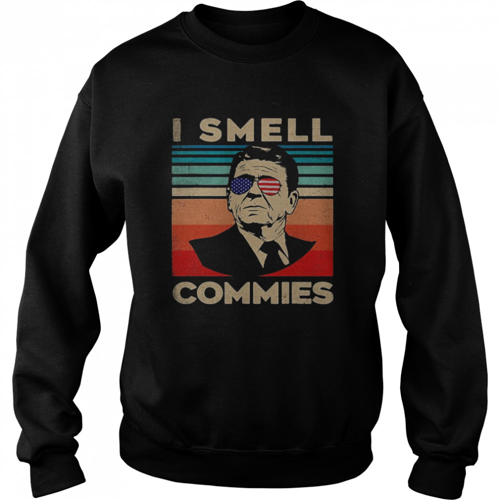 Vintage Retro Reagan President I Smell Commies Unisex Sweatshirt