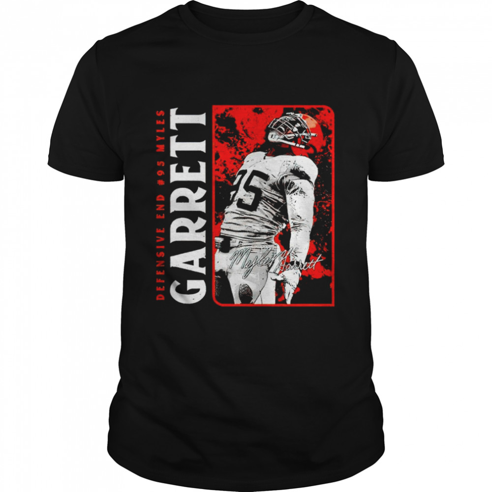 Cleveland football Myles Garrett defensive end signature shirt